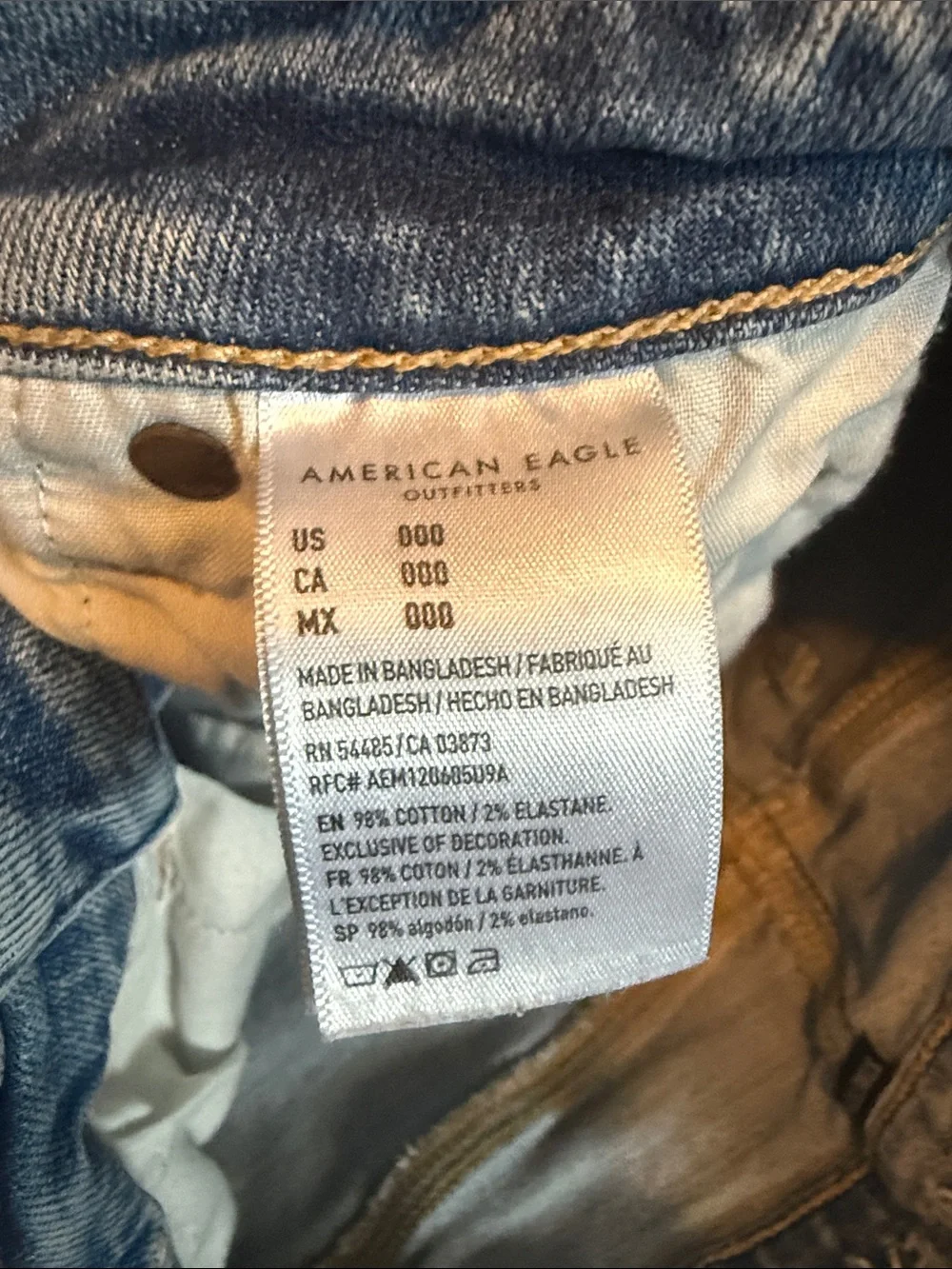 American Eagle Outfitters Light Wash Distressed Denim Cutoff Shorts